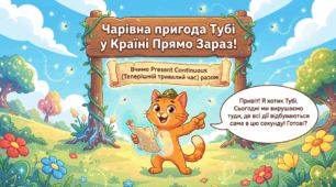 Найкраще пояснення учням часу PRESENT CONTINUOUS