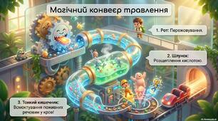 Корисна і шкідлива їжа. Подорож на Фабрику твого тіла. День здоров'я. Презентація + інфографіка
