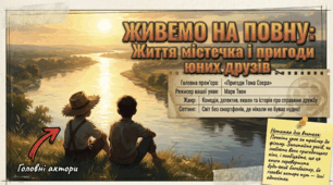 Презентація до уроку| Життя містечка і пригоди юних друзів - за твором "Пригоди Тома Соєра" (5 клас, НУШ)