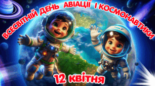 Всесвітній день авіації та космонавтики🚀 Сучасна, інтерактивна  презентація + диплом учням