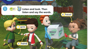 The Robot: Vocabulary Practice for Grade 2 Learners (Body Parts) SuperMinds 2 Unit 8