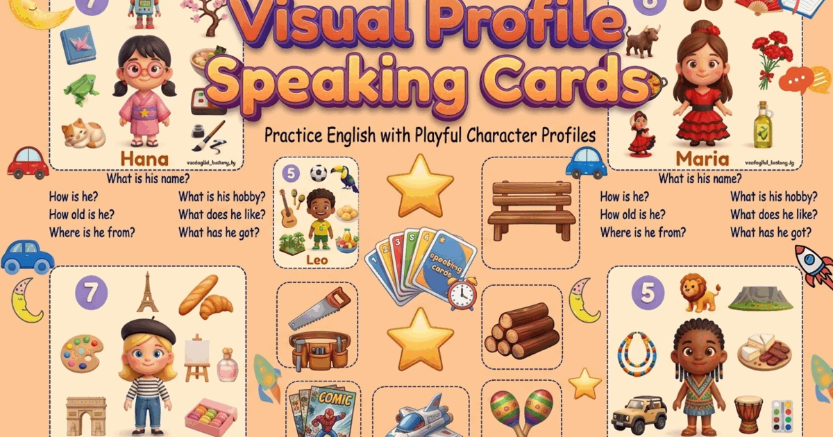 Visual Profile Speaking Card | Інші матеріали. Англійська мова