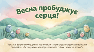 Презентація "Весна пробуджує серця." Розвиток мовлення. Середня група.