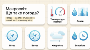 Презентація + відеоурок "Як ми прогнозуємо погоду" 3клас