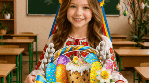 🌸 Великодній кошик — аплікація до Великодня 🌸