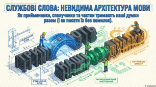 Архітектура службових слів: магія сполучників, прийменників та часток