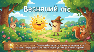 Презентація "Весняний ліс." Логіко-математичний розвиток. Середня група.