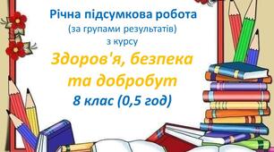 Підсумкова робота з курсу ЗБД для  8 класу за групами результатів