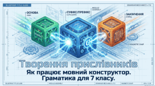 Творення прислівників. 7 клас. НУШ. Презентація.