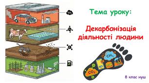 Презентація з хімії 8 клас НУШ: Декарбонізація діяльності людини.