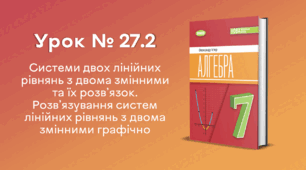 Урок № 27.2. Системи двох лінійних рівнянь з двома змінними та їх розв’язок. Розв’язування систем лінійних рівнянь з двома змінними графічно