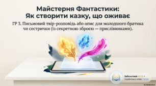 ГР 3. Письмовий твір-розповідь чи твір-опис фантастичного змісту або казка для братика / сестрички (з використанням прислівників).