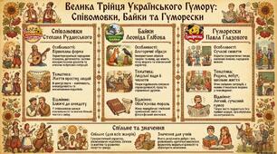 Велика трійця українського гумору: співомовка, байка, гумореска (презентація 6 клас)