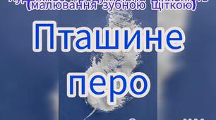 Художньо-продуктивна діяльність ( Малювання зубною щіткою"Пташине перо")