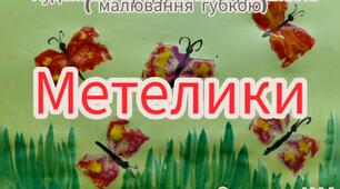 Художньо-продуктивна діяльність ( Малювання губкою "Метелики")