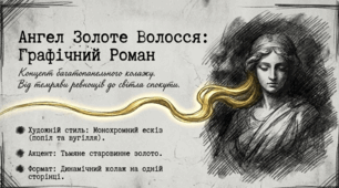 Відкрийте презентацію, щоб пройти шлях Лесі від темряви ревнощів до світла, яке випромінює Ангел із золотим волоссям.