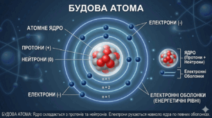 8 клас. НУШ. Підсумкова робота з теми: Будова атома (ГР1, ГР2, Гр3)