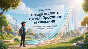 Ознака сталості функції. Достатні умови зростання й спадання функції.
