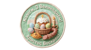 Вітальні іконки для колег "Великдень"