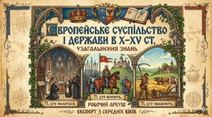 Урок узагальнення та систематизації знань "Європейське суспільство і держави в X–XV ст." 7 клас.
