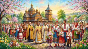 🧩Пазл "Великдень у рідному селі "🐣🌱 (12 квітня)💕🌸