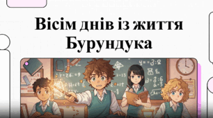"8 днів із життя Бурундука" (відеоогляд + робочий аркуш), 6 кл. (за підручником Українська література (Заболотний) 2024 р.)