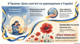 Інфографіка. 8 травня: День пам"яті та примирення в Україні