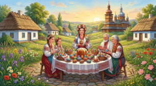 🧩Пазл "Великдень у рідному селі" ✨ (12 квітня)✨✨
