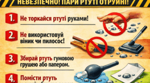 Пазл «Техніка безпеки: ОБЕРЕЖНО РТУТЬ!» 12 елементів