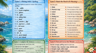 Focus 3. Unit 5 Vocabulary.
