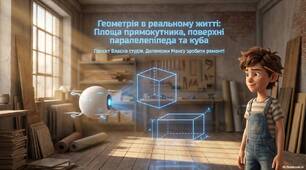 Площа прямокутника. Площа поверхні прямокутного паралелепіпеда і куба