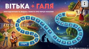 Інтерактивна гра за повістю Валентина Чемериса "Вітька+Галя, або повість про перше кохання"