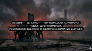 26 квітня — День пам’яті Чорнобильської катастрофи.  Подвиг, що врятував світ.  Роботи в зоні відчуження: від перших хвилин до сьогодні.