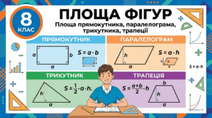 Площа прямокутника, паралелограма, трикутника, трапеції