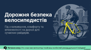 Презентація на тему "Дорожня безпека велосипедистів" . 6 клас