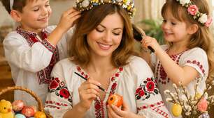 сценарій розваги "Як діти допомагали мамі до Великодня готуватися"