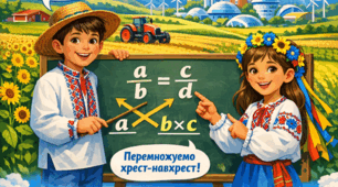 🌾 Основна властивість пропорції 6 клас НУШ.постер. — правило хреста у дії! 9А416А4ЛИСТИ