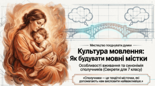 Культура мовлення: Як будувати мовні містки (до уроку "Урок культури мовлення. Особливості вживання сполучників, синонімічні сполучники")