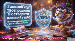 5 клас STEM Урок 29 Презентація-туторіал "Як створити герб твоєї родини" до уроку "Графічні знакові системи. Геральдична символіка. Герб мого регіону. Герб містаселища. Мій сімейний герб."