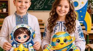 Аплікація до Дня космосу та космонавтики 🌟