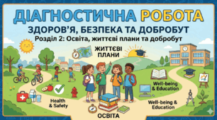 Діагностична робота із предмету "Здоров'я, безпека та добробут" до другого розділу "Освіта, життєві плани та добробут"