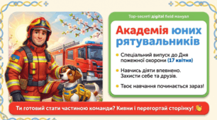 Презентація до Дня пожежної охорони (17 квітня) «Академія юних рятувальників» для 1–9 класів