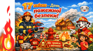 Оформлення дошки  "17 квітня — День пожежної безпеки!"