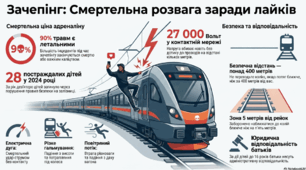 Зачепінг: смертельна небезпека. 🚆⚠️❗Правила поведінки на залізниці. Відео, презентація, інфографіка.