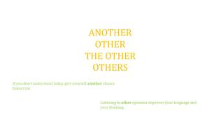 Презентація з англійської мови для учнів 10–11 класів на тему «ANOTHER, OTHER, THE OTHER, OTHERS»