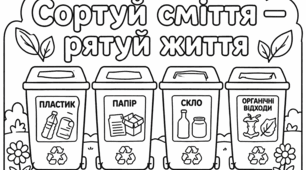 Мегарозмальовка "Сортуй сміття - рятуй життя" (з 6 частин)