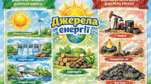 Плакат «Відновлювані та невідновлювані джерела енергії»