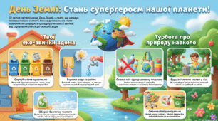 Інформаційний плакат до Всесвітнього дня Землі на 27 аркушів
