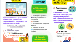 Буклет "Цивільна безпека: що потрібно знати кожному" для учнів 5-11 класів
