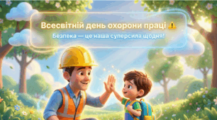 «Безпека — це наша суперсила!». Всесвітній день охорони праці: вчимося безпечно навчатися та працювати (НУШ, презентація з іграми та ситуаціями)